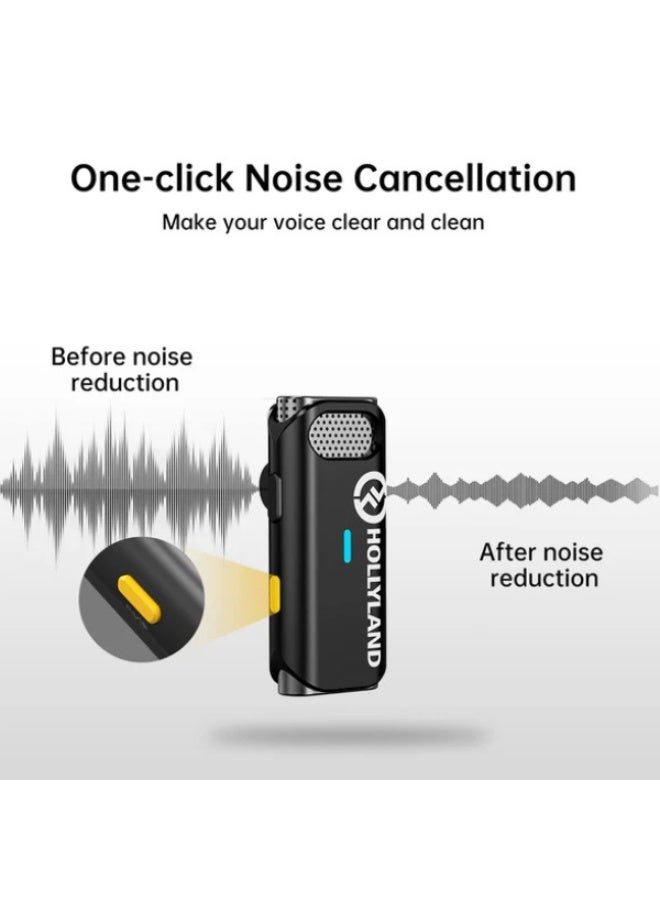 هولي لاند LARK M1 Duo ميكروفون لاسلكي – أسود أنيق (Cool Black) - Image 4