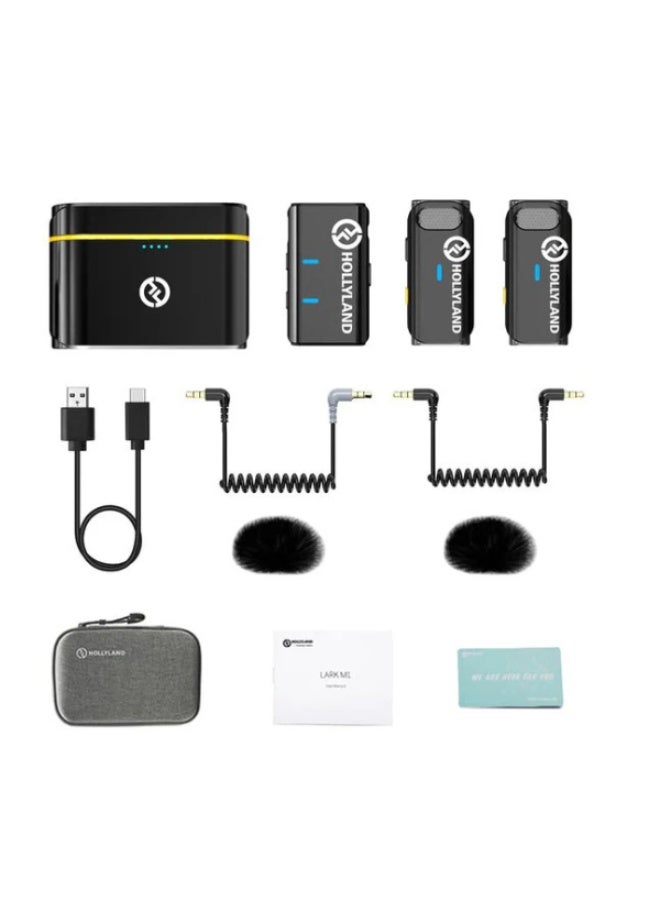 هولي لاند LARK M1 Duo ميكروفون لاسلكي – أسود أنيق (Cool Black) - Image 2