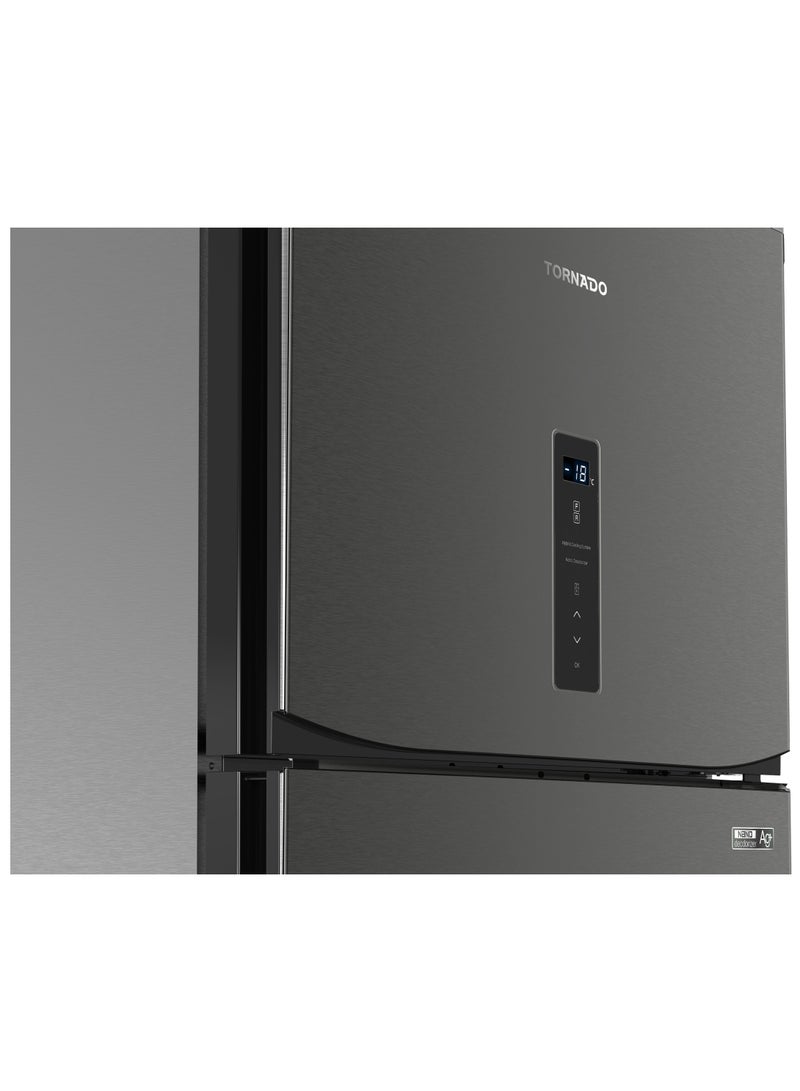 تورنيدو ثلاجة تورنيدو ديجيتال نوفروست 450 لتر استانلس غامق RF-580AT-DST  - Image 4