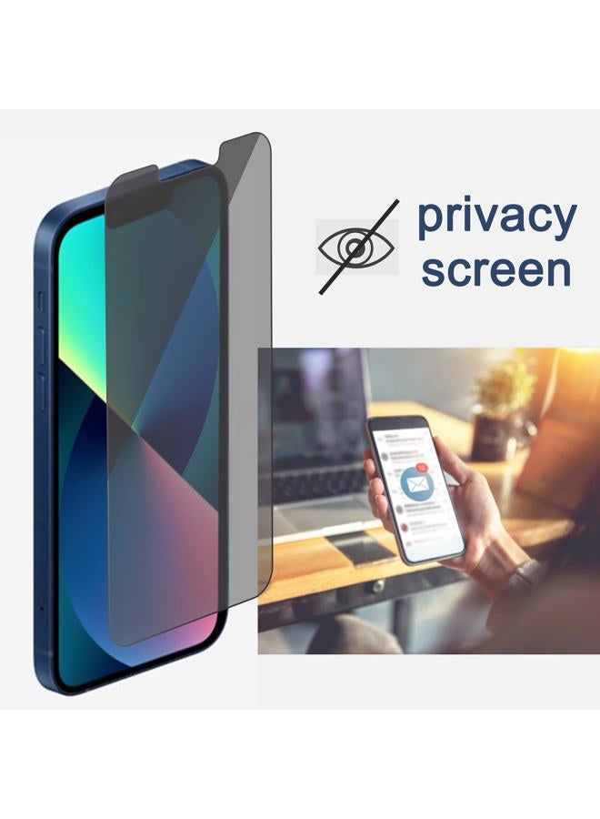 Ailun 2Pack Privacy Screen Protector Compatible for iPhone 13 Mini [5.4 inch] + 2 Pack Camera Lens Protector,Tempered Glass Film,[9H Hardness] - HD [Black] - Image 2