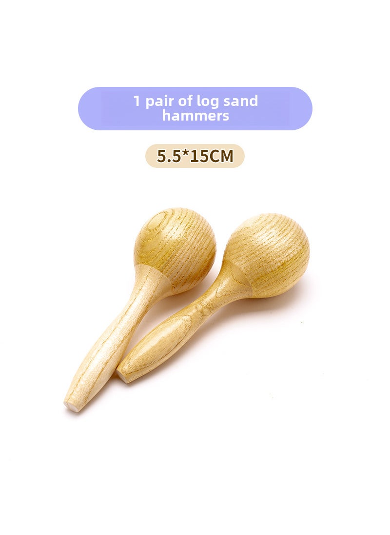 Generic Orff Percussion Instrument Set for Elementary Log sand hammer pair 
