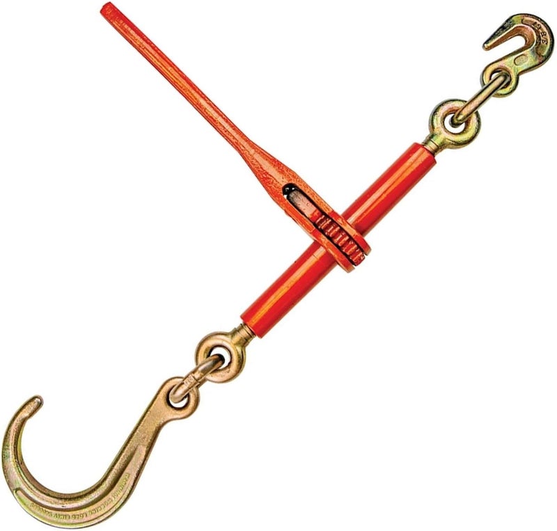 VULCAN Ratchet Binder with Towing J Hook - 5,400 Pound Safe Working Load (Works with 5/16 Inch or 3/8 Inch Chain) - Image 1