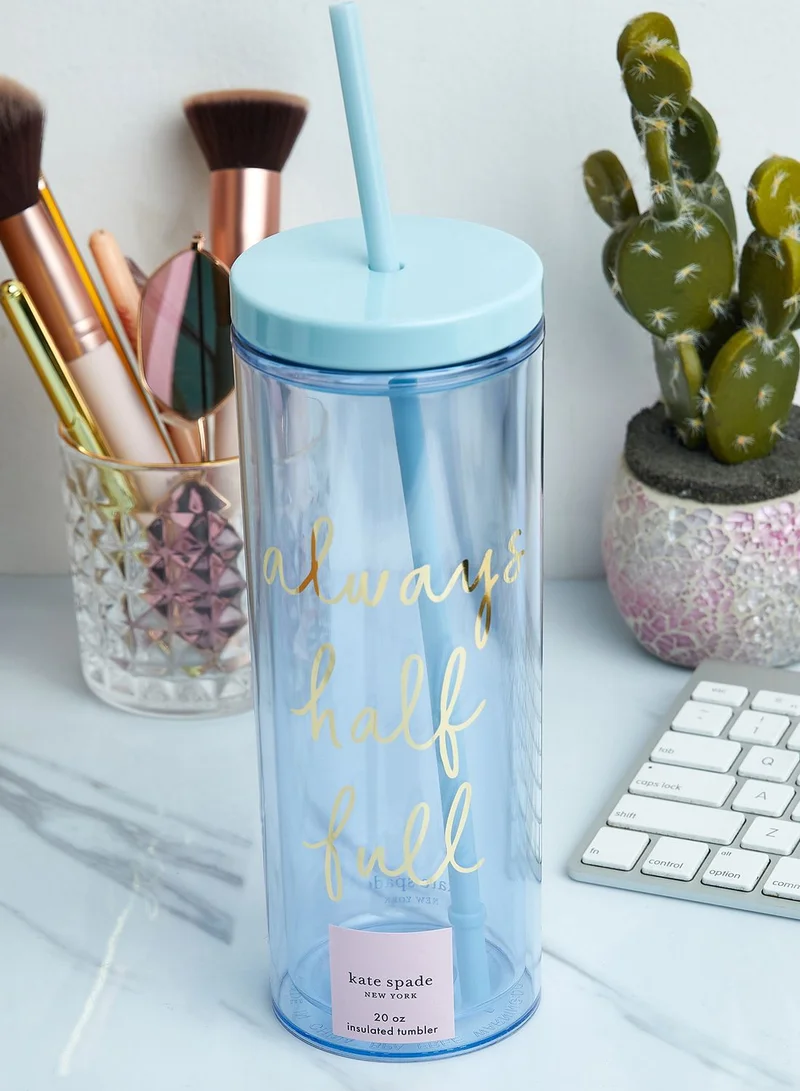 Kate Spade Always Half Full Tumbler With Straw