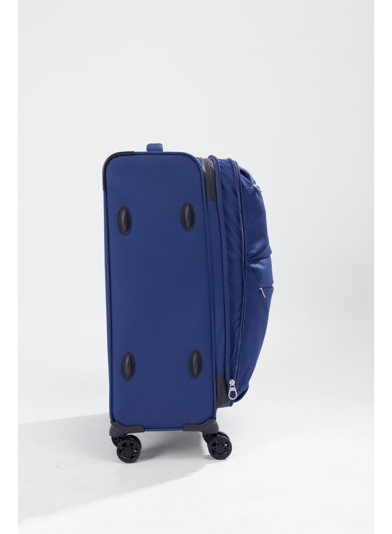 LIGHTGO 6947 large size Suitcase check in Suitcase soft spinner luggage 28inch with TSA lock waterproof zipper travel case navy color ultra-light case with half expandable - Image 2
