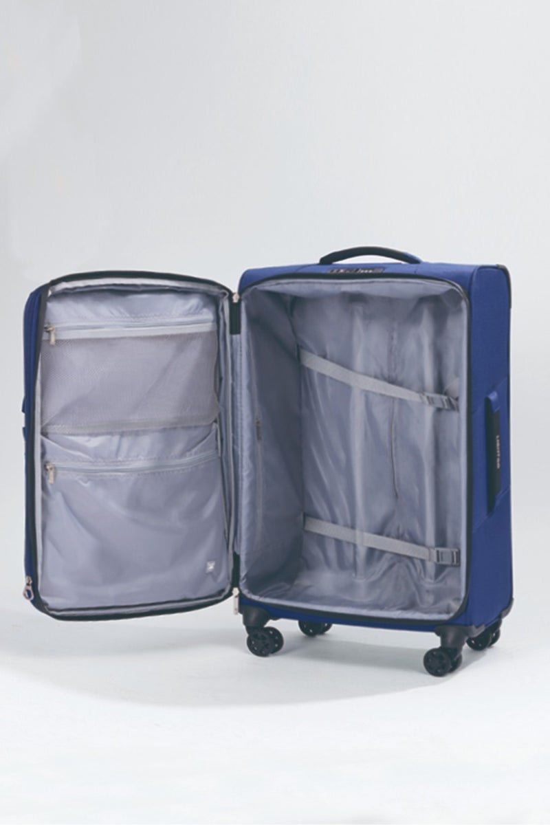 LIGHTGO 6947 large size Suitcase check in Suitcase soft spinner luggage 28inch with TSA lock waterproof zipper travel case navy color ultra-light case with half expandable - Image 4