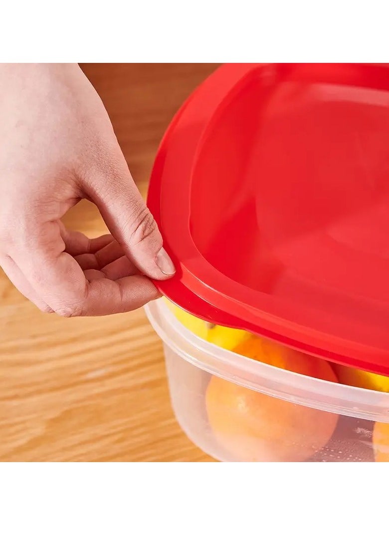 Home Care 6 PcsContainers, Rainbow Fresh-keeping Box With Lid, Reusable Food Storage Container, Refrigerator Fresh-keeping Box, For Fruit, Vegetable And Meat  - Image 2
