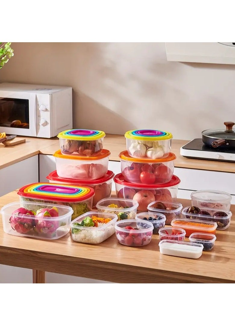 Home Care 6 PcsContainers, Rainbow Fresh-keeping Box With Lid, Reusable Food Storage Container, Refrigerator Fresh-keeping Box, For Fruit, Vegetable And Meat  - Image 4