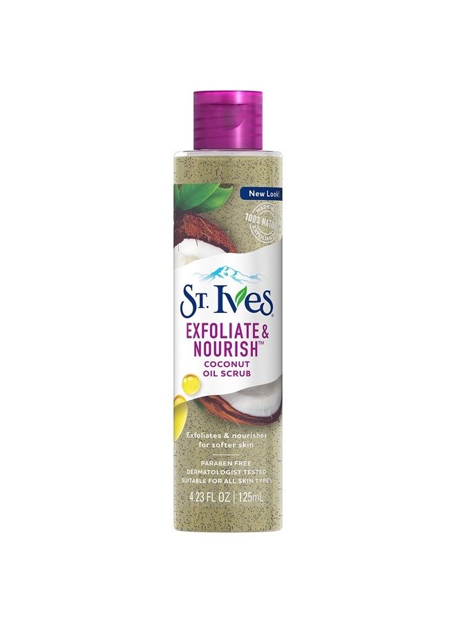 ST. Ives Exfoliate & Nourish Facial Oil Scrub, Coconut 4.23 oz - Image 1
