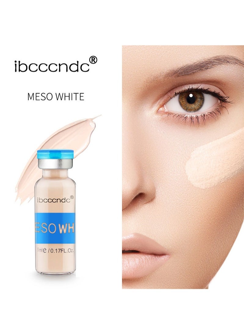 ibcccndc - 5MLx10PCS Ampoule Liquid Foundation Starter Kit,BB Skin Treatment–MESO WHITE Brightening BB Serum Kit–Semi-Permanent Liquid Foundation Natural Nude Make-up - Image 1