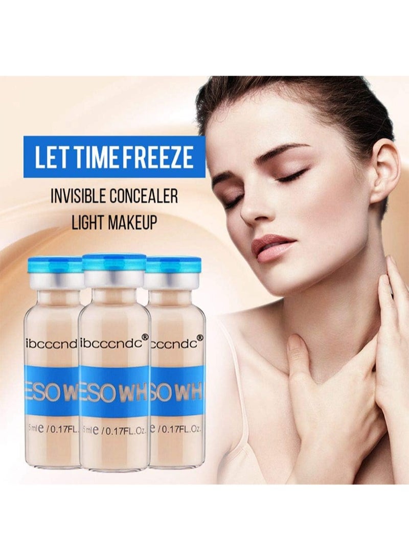 ibcccndc - 5MLx10PCS Ampoule Liquid Foundation Starter Kit,BB Skin Treatment–MESO WHITE Brightening BB Serum Kit–Semi-Permanent Liquid Foundation Natural Nude Make-up - Image 1