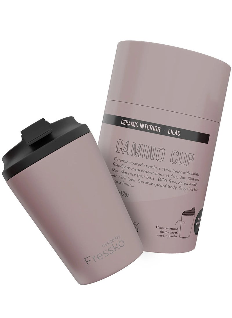 made by Fressko Lilac Ceramic Interior Reusable Cup 340ml  - Image 1