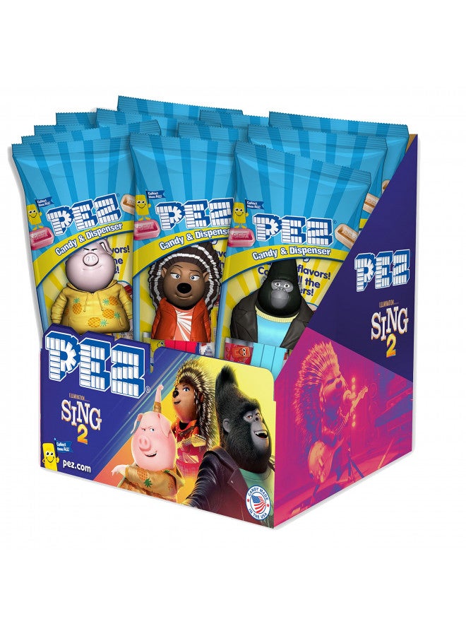 PEZ حلوى بيز سينغ 2 موزعات، مغلفة بشكل فردي كل منها مع حبتين من الحلوى، 1.15 رطل، فواكه متنوعة، 12 قطعة - Image 2