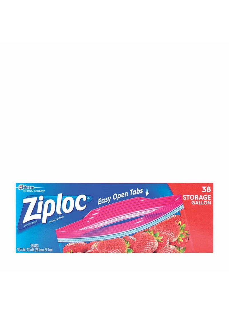 Ziploc Resealable Plastic Bag Pack 38 Pc 