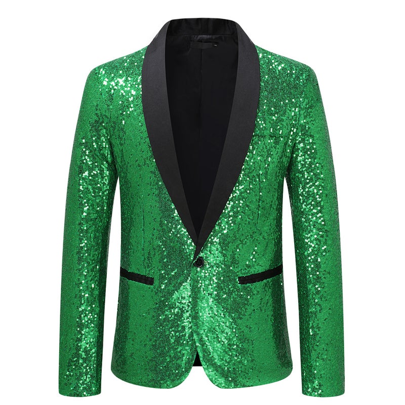 Supply Of European Code Men'S Loose Plus Size Dance Suit One-Button Sequin Suit Coat - Image 1