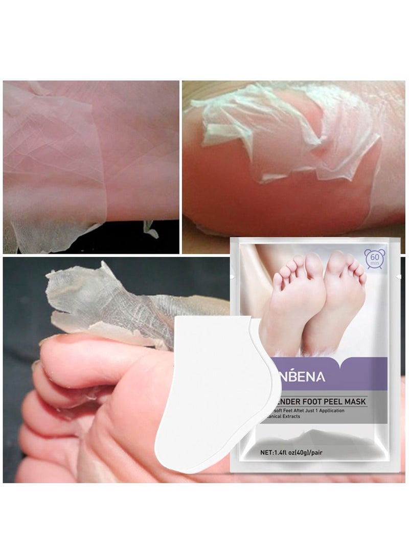 3 Pairs Foot Peel Mask Lavender,Exfoliator Peel Off Calluses Dead Skin Callus Remover,Repair Rough Heels & Get a Smooth Skin for Men and Women
