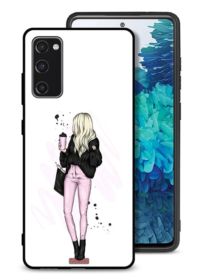 Tolwak Samsung Galaxy S20 FE Protective Case Cover Girl Holding Coffee Cup Art - Image 1