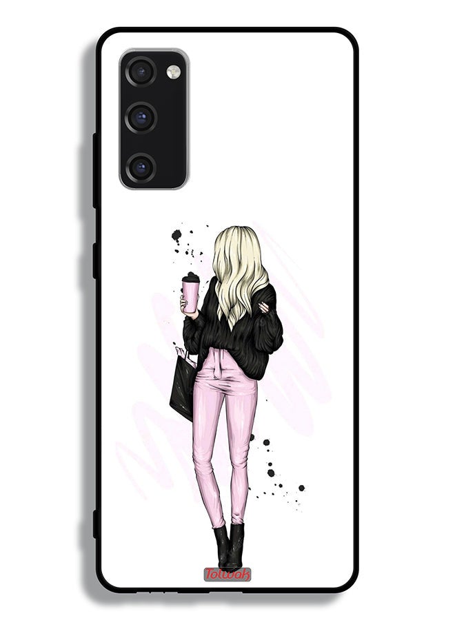 Tolwak Samsung Galaxy S20 FE Protective Case Cover Girl Holding Coffee Cup Art - Image 2