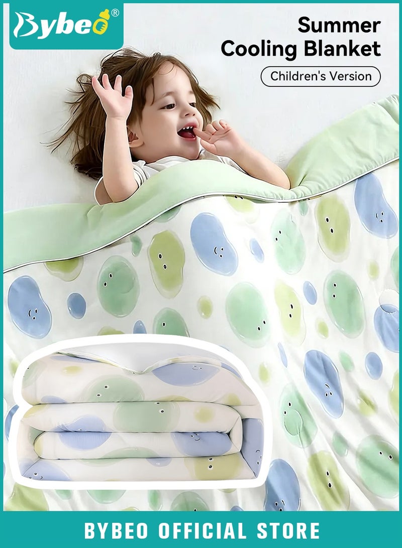 Bybeo Lightweight Baby Quilt, Soft Toddler Blankets, Kids Cooling Silk Summer Quilt for Boys and Girls, Double-Sided Cooling Blanket for Crib, Toddler Bed, Preschool, Daycare, Air-conditioned Room, and Kindergarten, Machine Washable Year-Round Bedding - Image 1