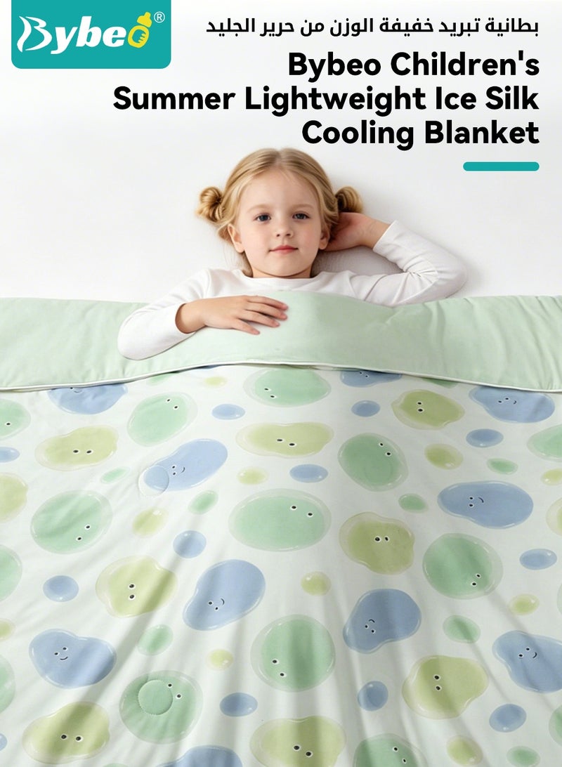 Bybeo Lightweight Baby Quilt, Soft Toddler Blankets, Kids Cooling Silk Summer Quilt for Boys and Girls, Double-Sided Cooling Blanket for Crib, Toddler Bed, Preschool, Daycare, Air-conditioned Room, and Kindergarten, Machine Washable Year-Round Bedding - Image 2