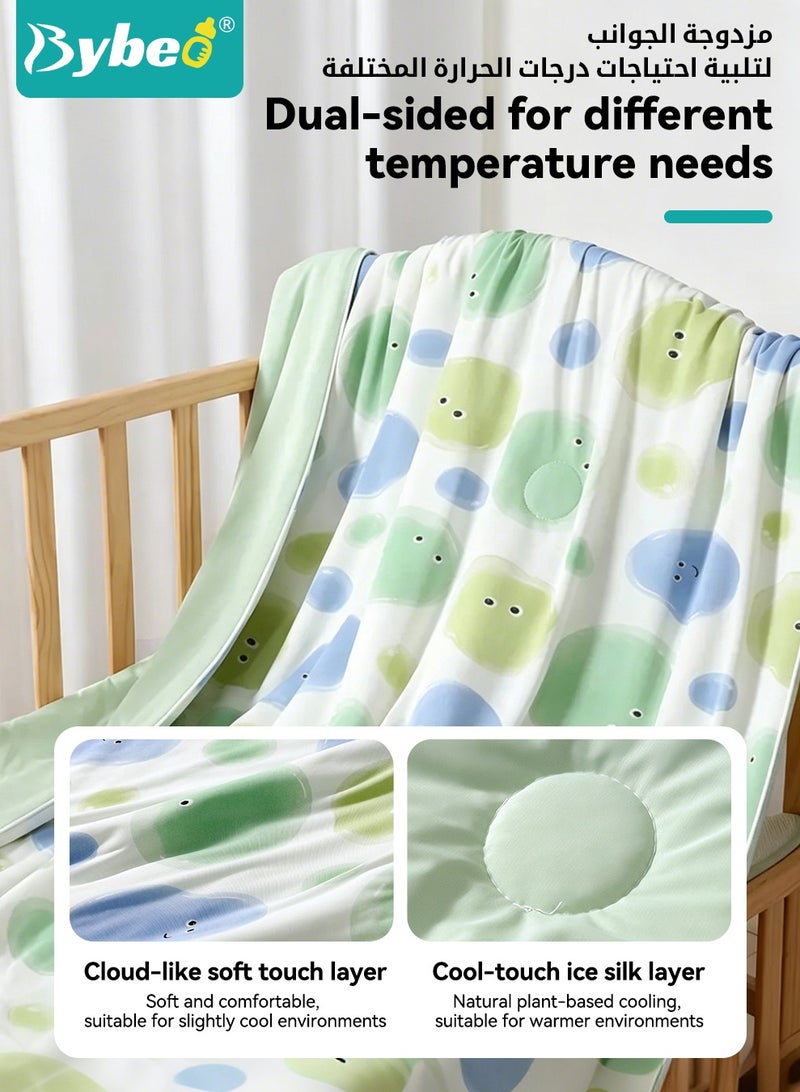 Bybeo Lightweight Baby Quilt, Soft Toddler Blankets, Kids Cooling Silk Summer Quilt for Boys and Girls, Double-Sided Cooling Blanket for Crib, Toddler Bed, Preschool, Daycare, Air-conditioned Room, and Kindergarten, Machine Washable Year-Round Bedding - Image 5