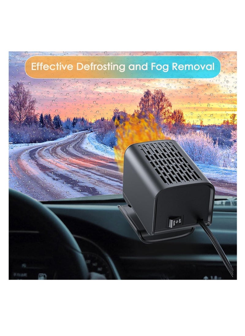 Generic Portable Car Heater 12V 150W - 2 in 1 Heating & Cooling Fan - Fast Heated Defrosting & Defogging for Windshield - Plug into ette Lighter - Compact Design for Car & Truck (Black)  - Image 4