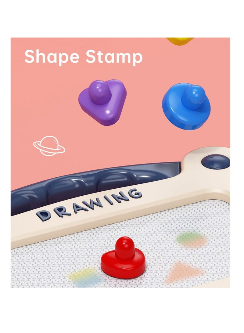 إي سي في في مجموعة لوحة الرسم المغناطيسية السحرية ECVV - سهلة المسح وإعادة الاستخدام، تشجع الإبداع والتعلم، لعبة تعليمية مثالية للأطفال (L-وردي) - Image 4