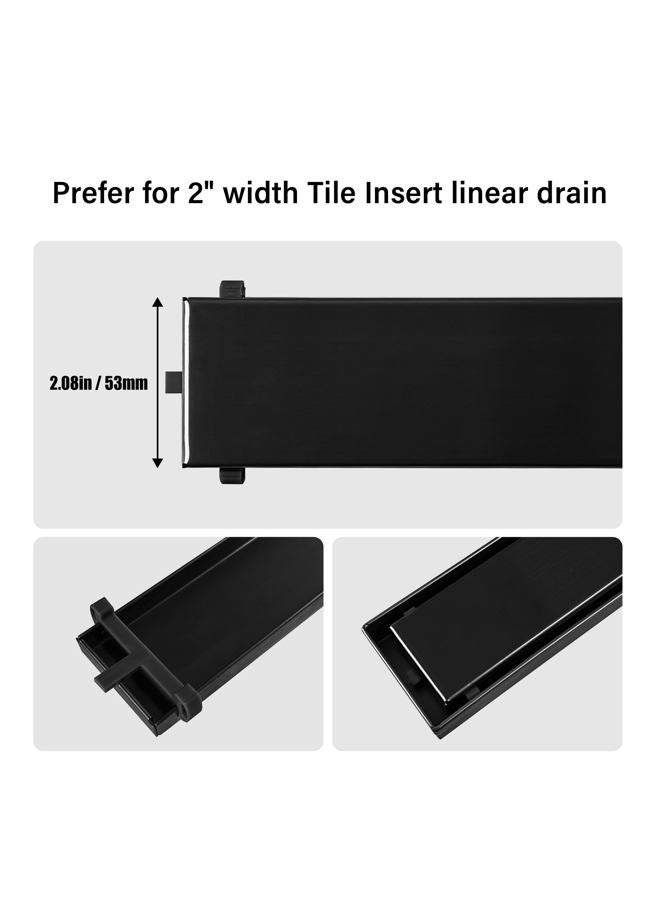 HTOH Plastic Clip for Linear Drain, Tile Tray Supporter, Black Plastic Drain Clips for HTOH Tile-Insert Shower Drain,6 PCS - Image 3