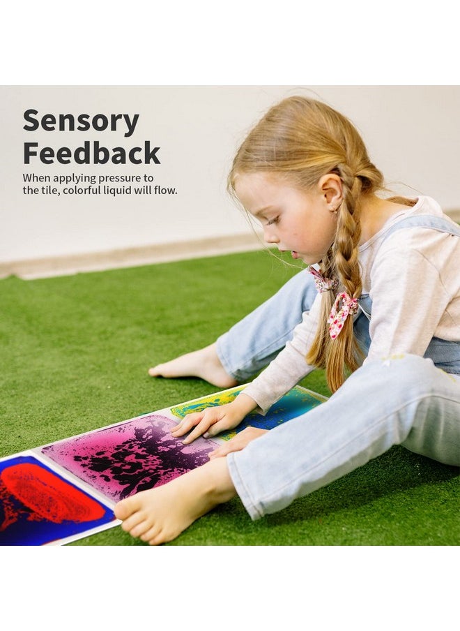 Art3d Liquid Sensory Floor Activity Tiles 11.8"X11.8" Square Multicolor 6 Tiles  - Image 5