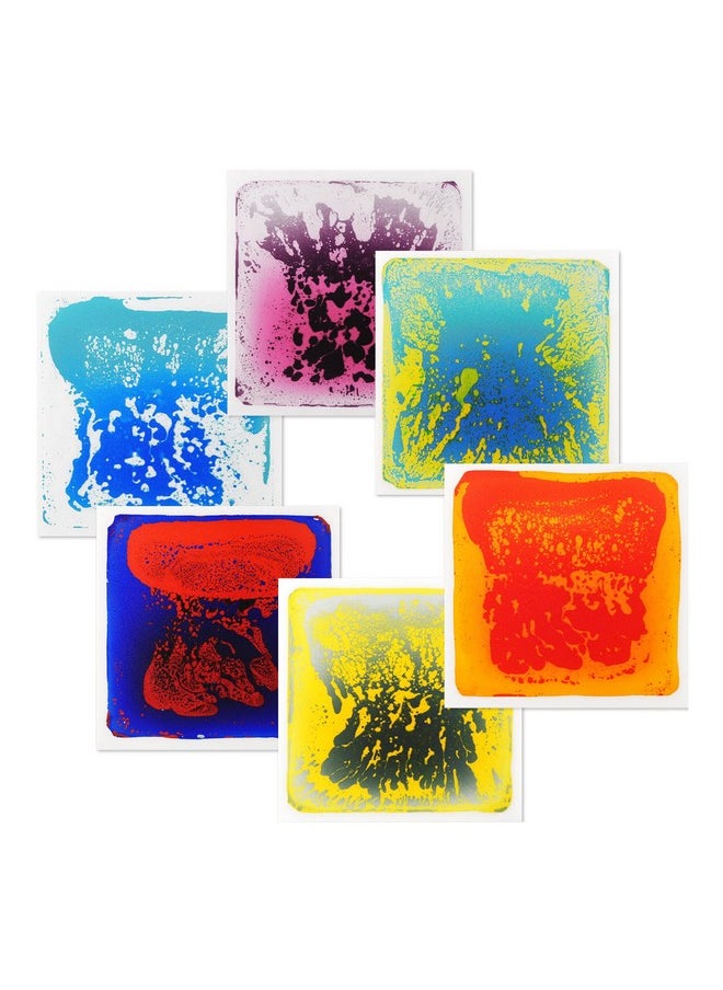 Art3d Liquid Sensory Floor Activity Tiles 11.8"X11.8" Square Multicolor 6 Tiles  - Image 2