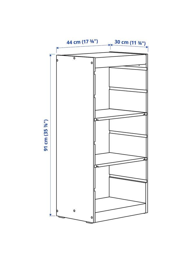 Zaboon Storage Combination With Shelves, Light White Stained Pine, 44X30X91 Cm - Image 3