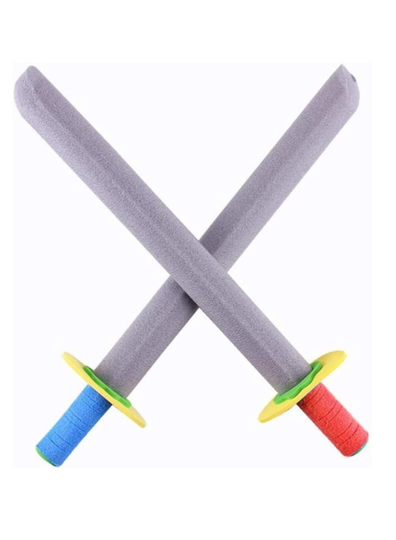 JAWDA AKDC 4 Pieces Sword Toys for Kids in Blue & Red Color, Creative Funny Foam Kid EVA Foam Sword Toy - Image 2