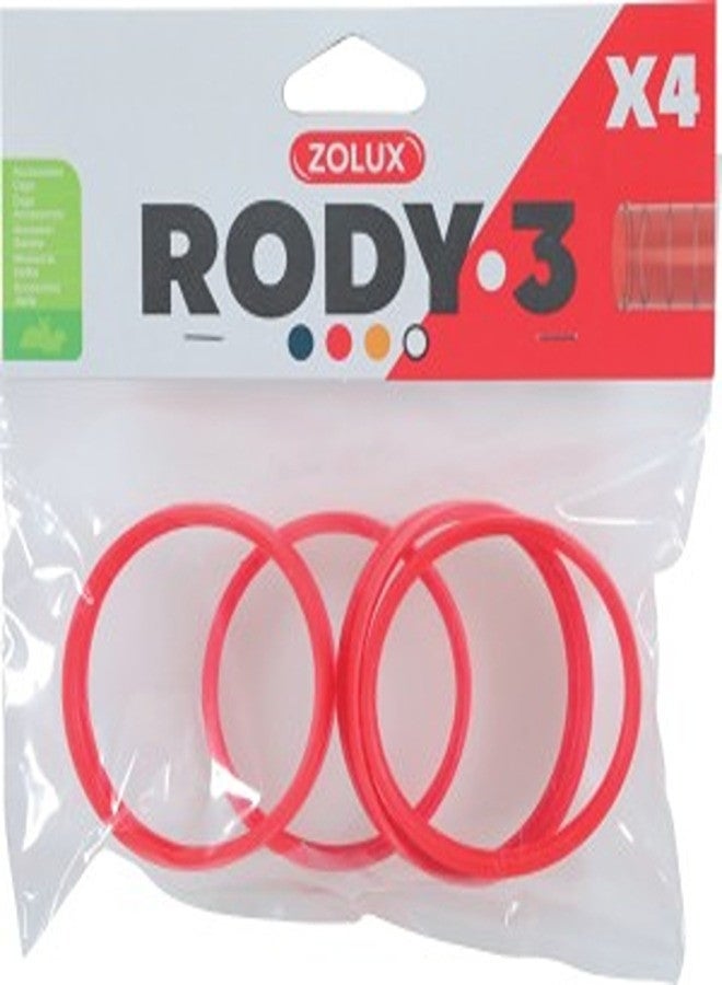 ZOLUX RODY.3 CONNECTOR RING GRENADINE x4 - RED 