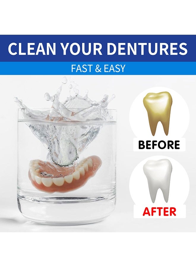 جايسوينغ 100 قرص أقراص تنظيف أطقم الأسنان ومنظف التقويم - يزيل الروائح والبقع - أقراص منظف التجنيب - للتقويم ، المثبتات ، أطقم الأسنان ، واقيات الليل - Image 4