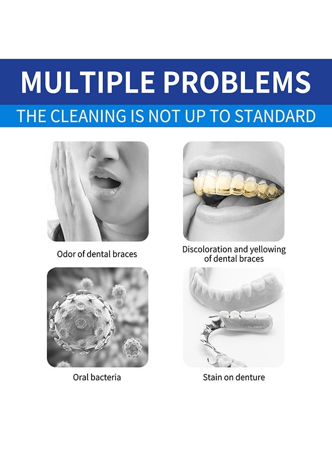 جايسوينغ 100 قرص أقراص تنظيف أطقم الأسنان ومنظف التقويم - يزيل الروائح والبقع - أقراص منظف التجنيب - للتقويم ، المثبتات ، أطقم الأسنان ، واقيات الليل - Image 5