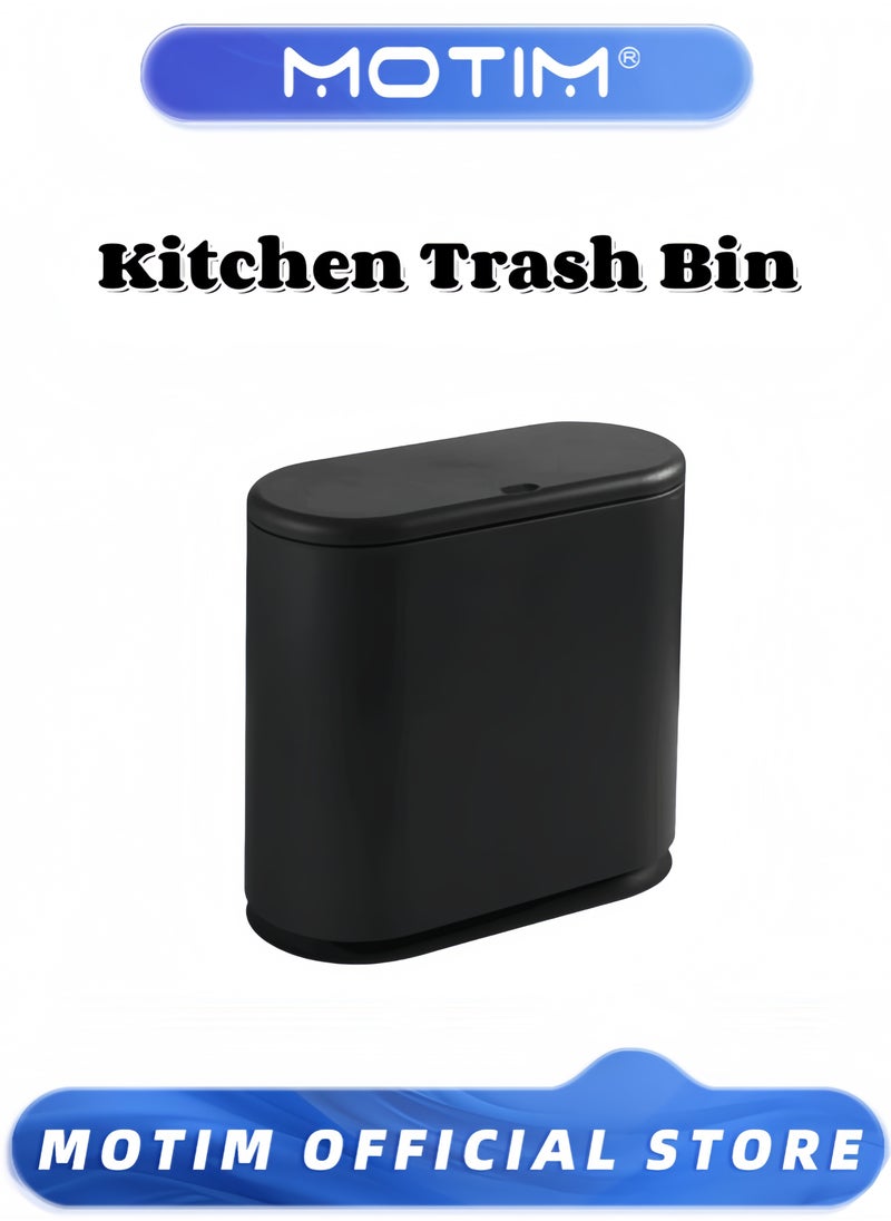 Motim Kitchen Trash Bin 10 Liter Rectangular Recycle Bins Plastic Waste Bin for Home and Offices  - Image 1