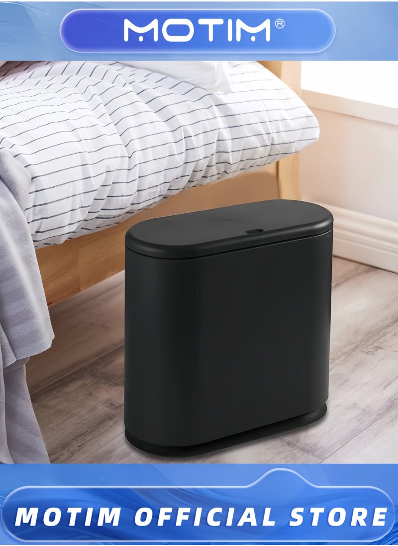 Motim Kitchen Trash Bin 10 Liter Rectangular Recycle Bins Plastic Waste Bin for Home and Offices  - Image 2