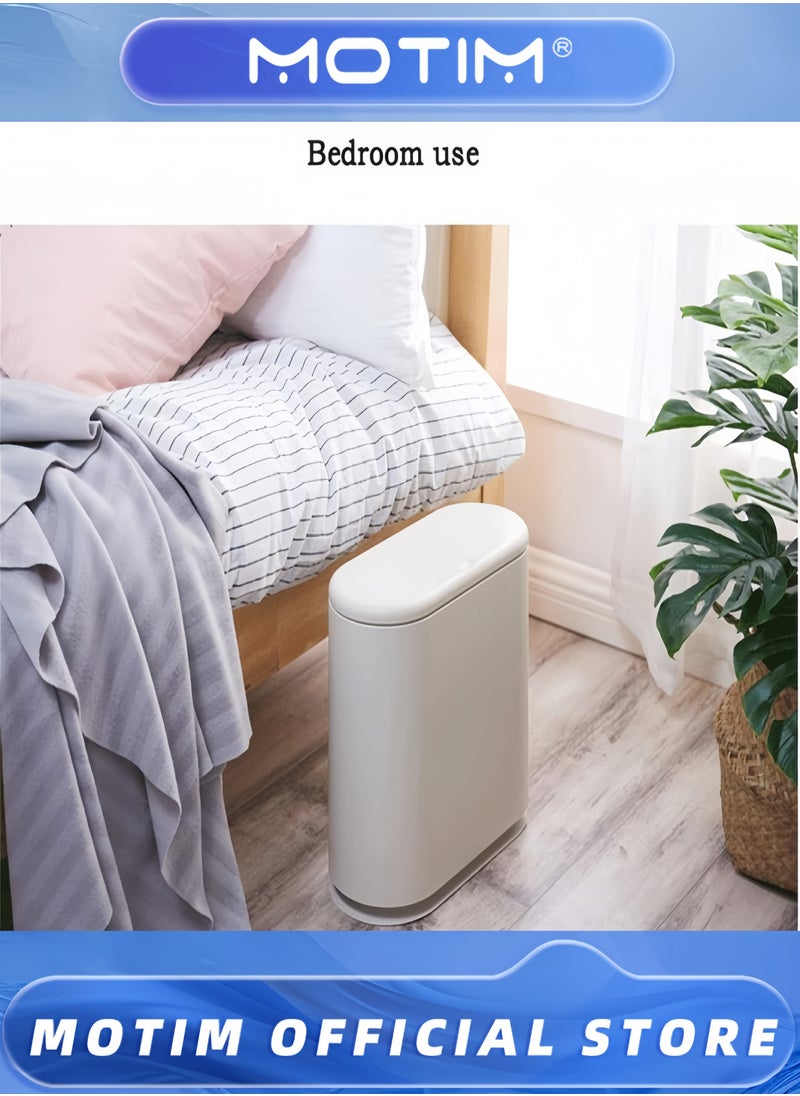 Motim Kitchen Trash Bin 10 Liter Rectangular Recycle Bins Plastic Waste Bin for Home and Offices  - Image 4