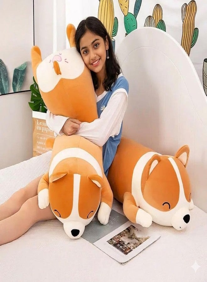 TechMax Solution Large Cute Sleeping Dog Plush Pillow Kawaii Puppy Stuffed Animal Long Soft Plush Toy for Kids - Image 5