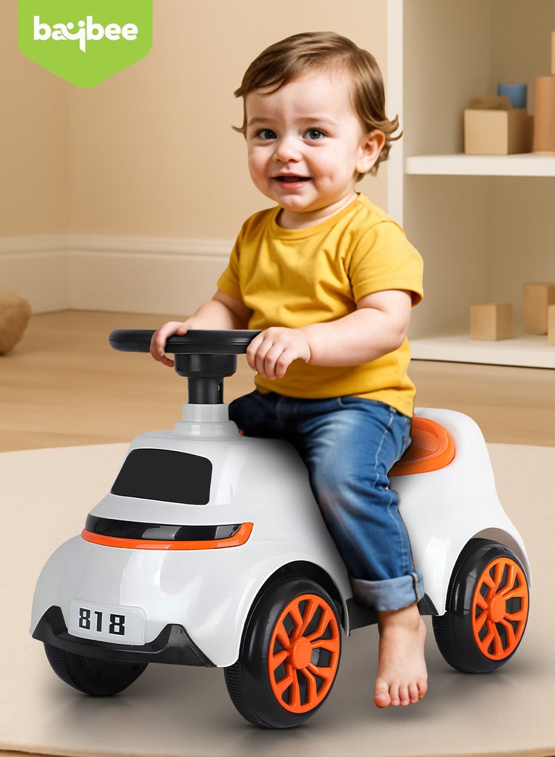 بيبي سيارة كروزو للأطفال، مزودة بأضواء وموسيقى ومساحة تخزين | سيارة دفع للأطفال | سيارة دفع للأطفال من عمر سنة إلى ثلاث سنوات، لون برتقالي - Image 2