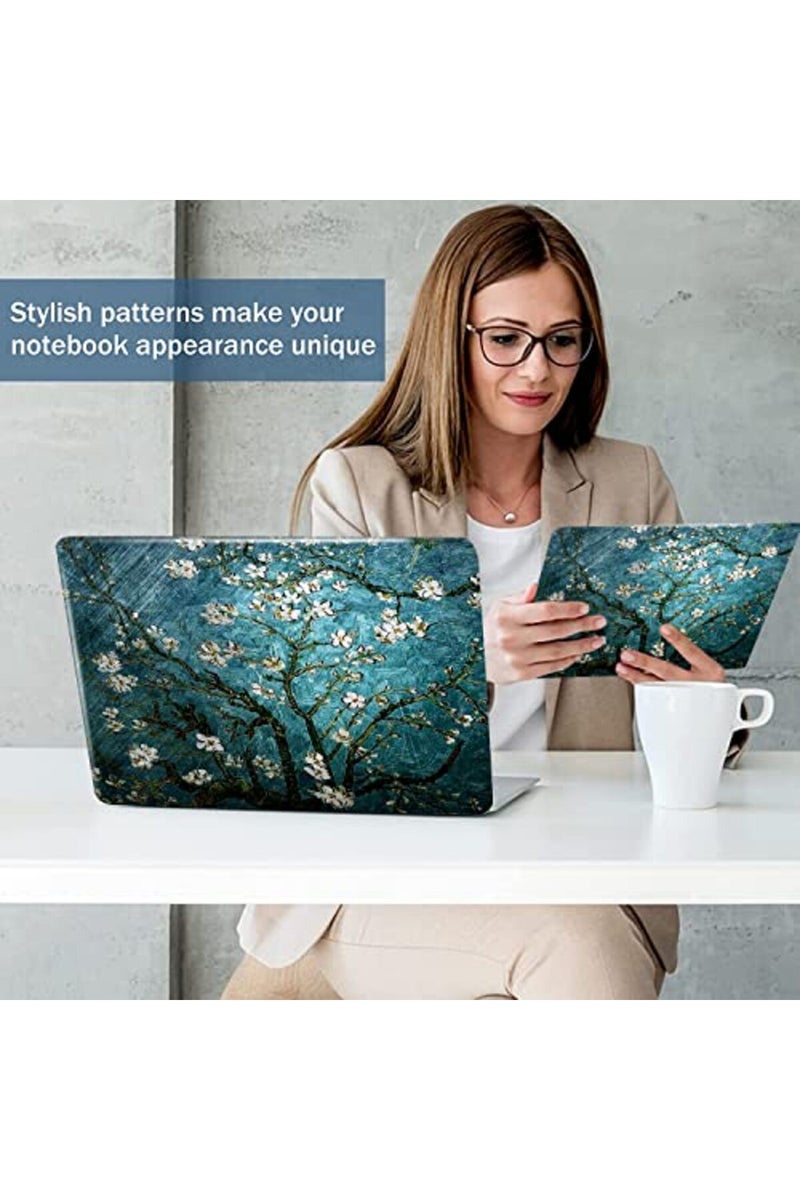 AORTDES Blue Apricot Flower 12.1 13 13.3 14 15 15.4 15.6 Inches Personalized Laptop Skin Sticker - Image 5