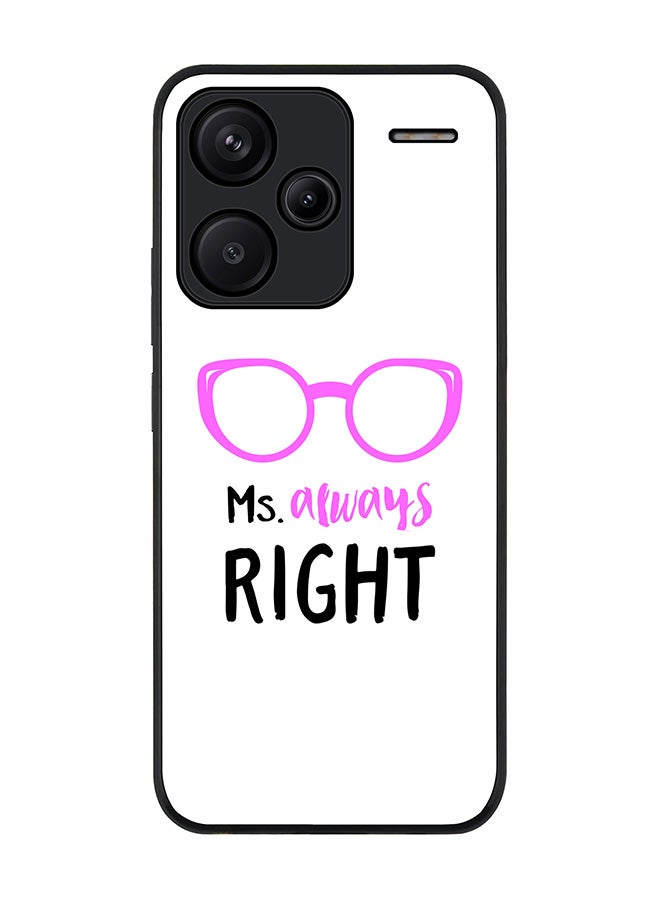 Stylizedd Rugged Black Edge Case for Xiaomi Redmi Note 13 Pro Plus, Slim fit Case Flexible Anti Drop TPU Gel Thin Cover -  Ms. Always Right - Image 1