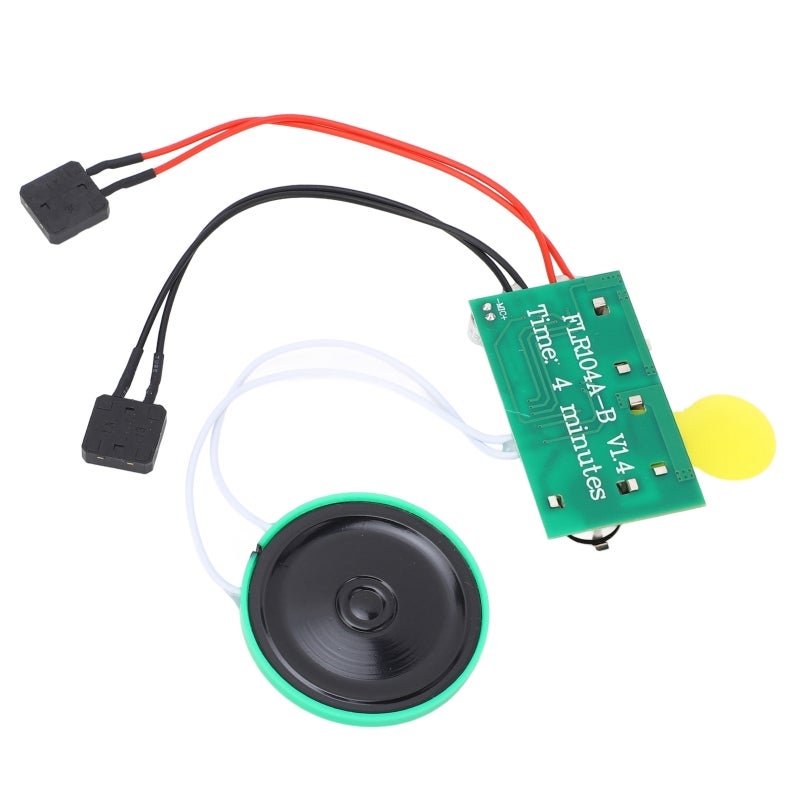 Recordable Voice Chip: 4 Minutes Recording 3-Button Battery-Powered Button Induction Control - 16Ω 0.25W Loud Green Speaker Voice Greeting Card for DIY Greeting Cards, Creative Gift Boxes, Children’s - Image 4