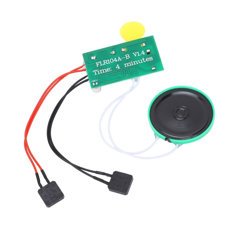 Recordable Voice Chip: 4 Minutes Recording 3-Button Battery-Powered Button Induction Control - 16Ω 0.25W Loud Green Speaker Voice Greeting Card for DIY Greeting Cards, Creative Gift Boxes, Children’s - Image 5