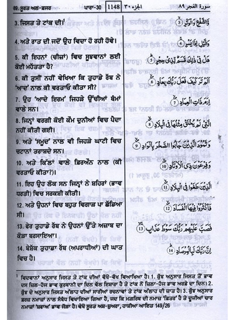 Ahsan al-Kalam’s interpretation of the Holy Qur’an in the Gurmuk language, size 17*24 - Image 2