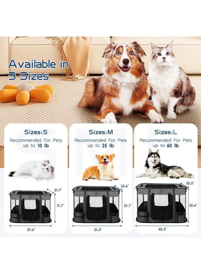 Romantic bear 44x34x24 Inches Dog Playpen,Pet Playpen,Foldable Puppy Cat Playpen,Portable Exercise Kennel Tent Crate,Water-Resistant Breathable Shade Cover,Indoor Outdoor Travel Camping Use for Small Animals(L) - Image 1