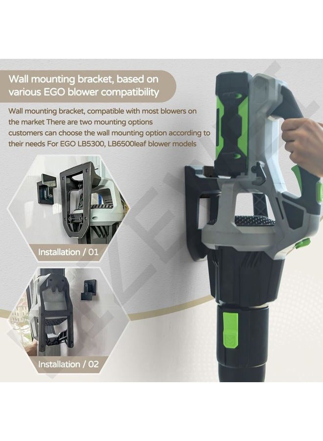 LIZEWEI Blower Wall Mount/Mounting Bracket for EGO Leaf Blower 530, 615, 650, LB5300 Wall Hanger, Plastic Wall Holder Wall Bracket for Hanging Leaf Blower - Image 5