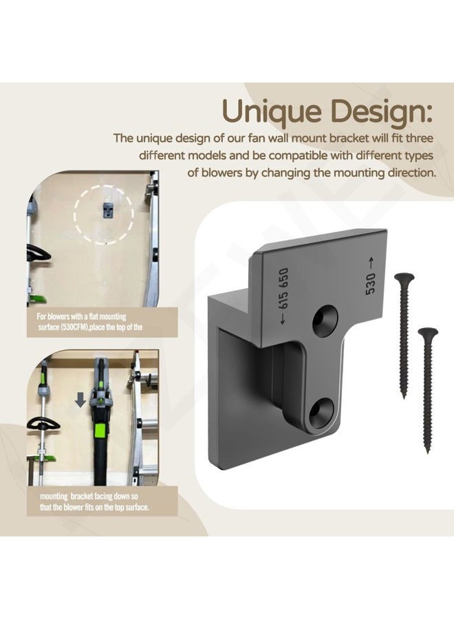 LIZEWEI Blower Wall Mount/Mounting Bracket for EGO Leaf Blower 530, 615, 650, LB5300 Wall Hanger, Plastic Wall Holder Wall Bracket for Hanging Leaf Blower - Image 4