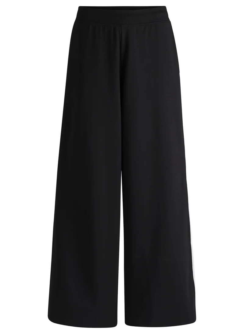هوجو Wide-leg stretch-cotton tracksuit bottoms with logo tape