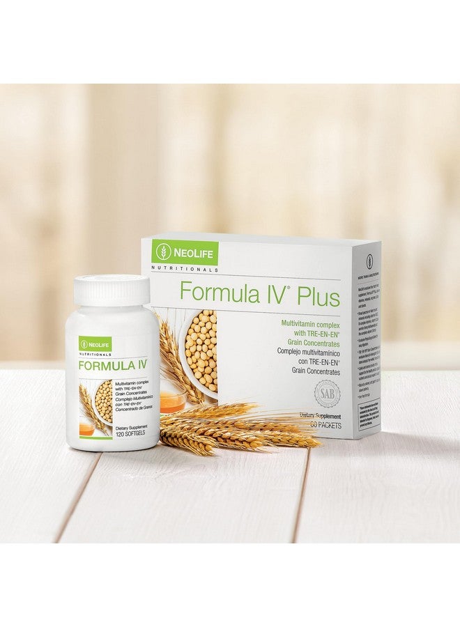 NeoLife - Formula IV Plus Softgel - Softgels, Vitamins A, C, D, E, B Complex - Multivitamins, Multi-Minerals, Multivitamin for Women & Men, TRE-EN-EN Grain Blend, Phyto Enzyme Blend - 60 Packets - Image 2