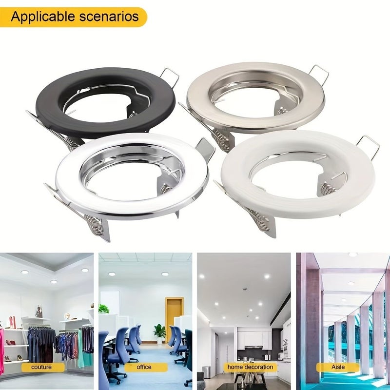 3 Inch Black Recessed Light Trim Metal Step Baffle for GU10 MR16 Ceiling Spot Lights - Image 5